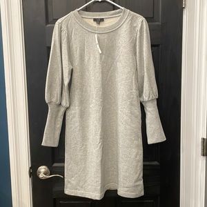 Jcrew ballon sleeve light sweatshirt material dress